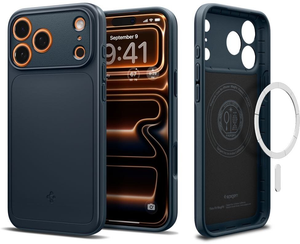 Etui Spigen Thin Fit Mag Magsafe iPhone 17 Pro Max Metal Slate