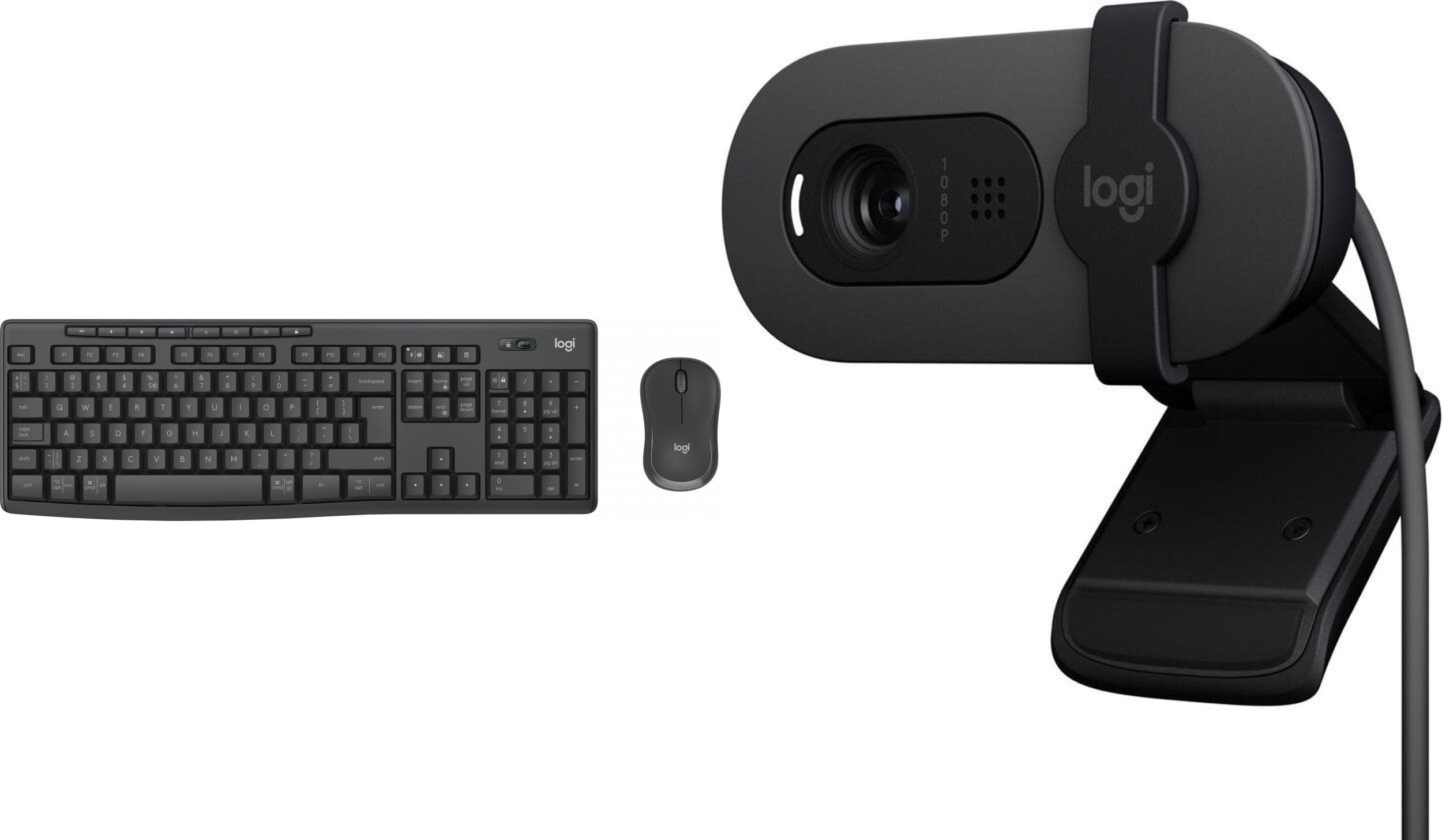 Klawiatura + mysz Logitech MK370 Combo for Business (920-012077) + Brio 100 (960-001585)