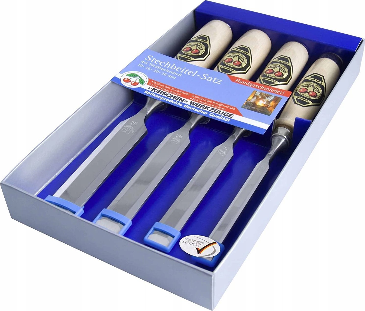 Kirschen Kirschen Firmer Chisel Set 4pcs 1181 SB in Display Box 1181000