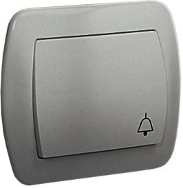 Kontakt-Simon Przycisk dzwonek Simon Akord pojedynczy 10AX aluminium (AD1/26)