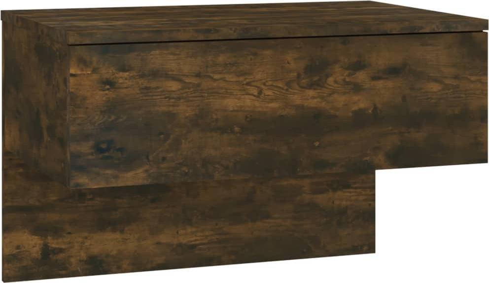 vidaXL vidaXL Szafka nocna, ścienna, przydymiony dąb, materiał drewnopochodny