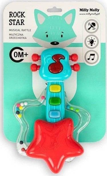 Milly Mally Grzechotka muzyczna gitara czerwona