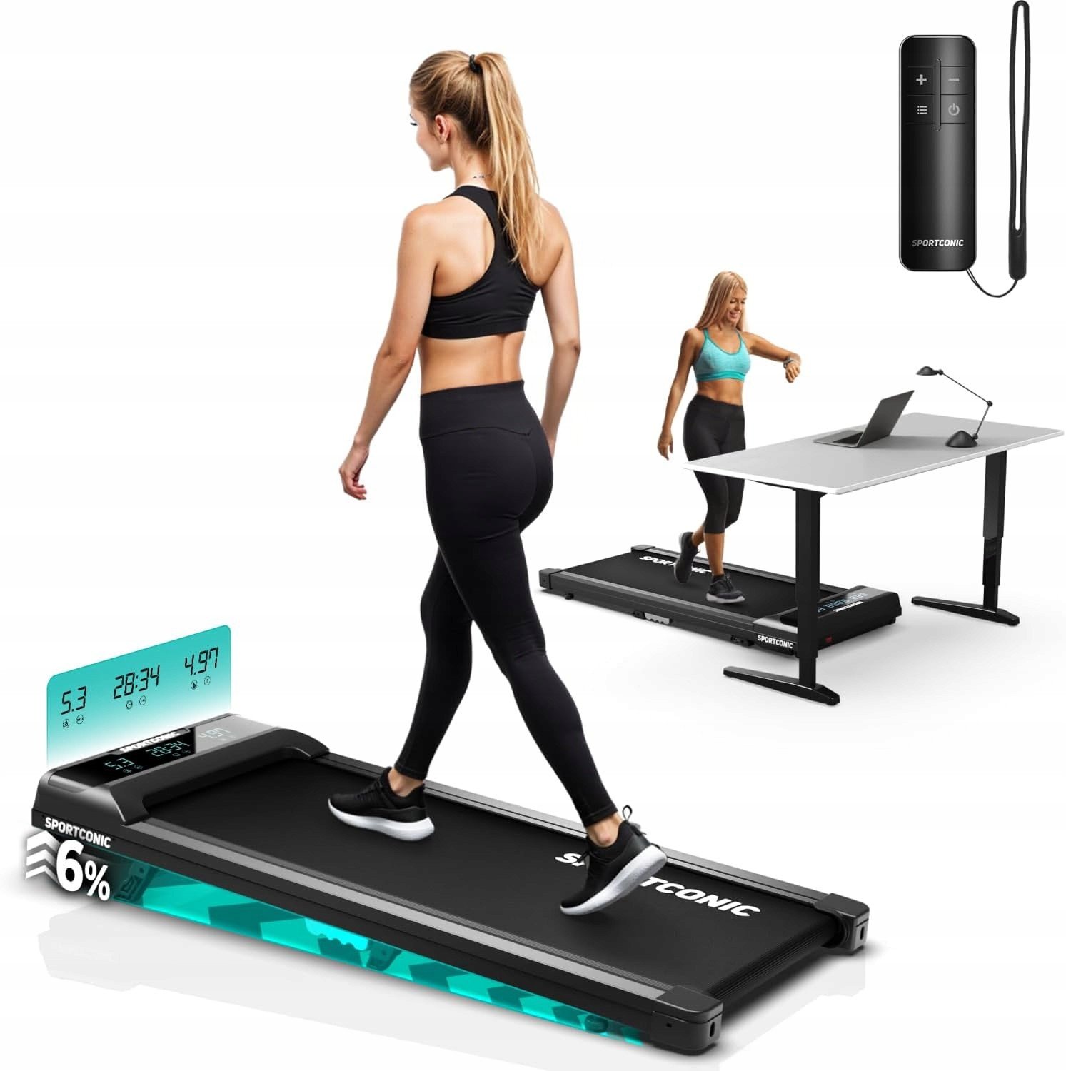 Sportconic P106 Bieżnia z Nachyleniem 1-6 km/h 2025