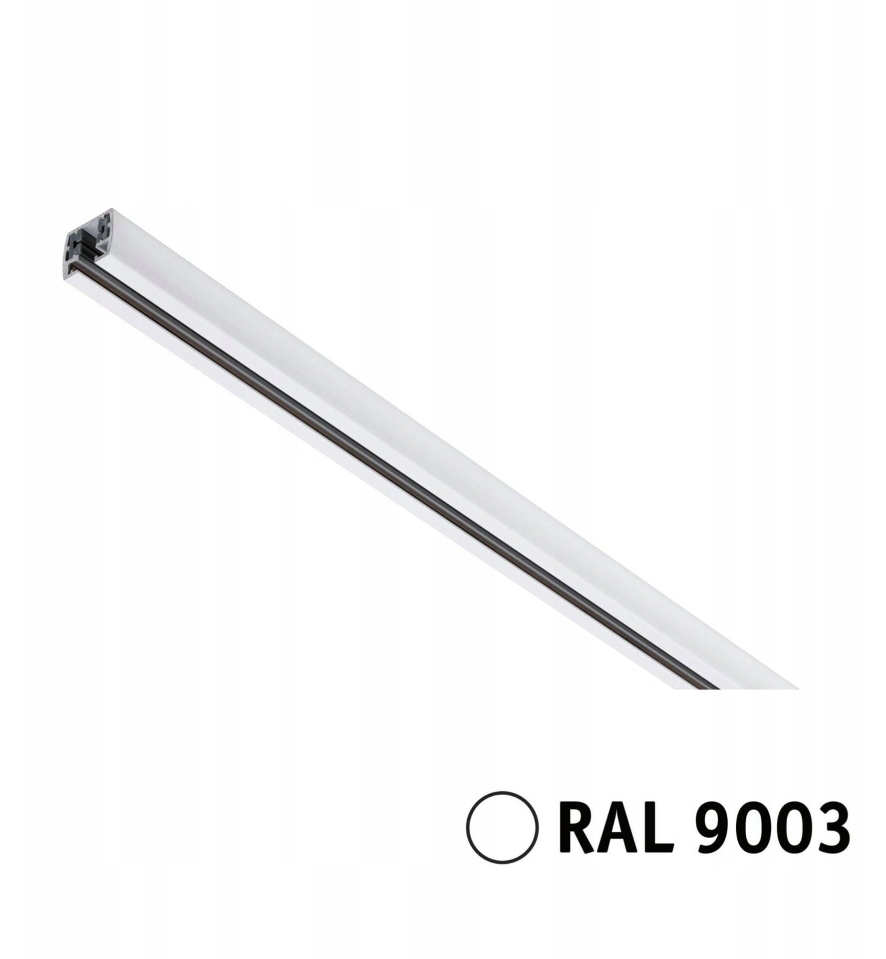 Szynoprzewód URail system 0,1m 230V biały RAL9003 / metal