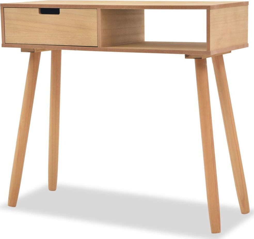 vidaXL Stolik typu konsola, drewno sosnowe, 80x30x72 cm, brązowy