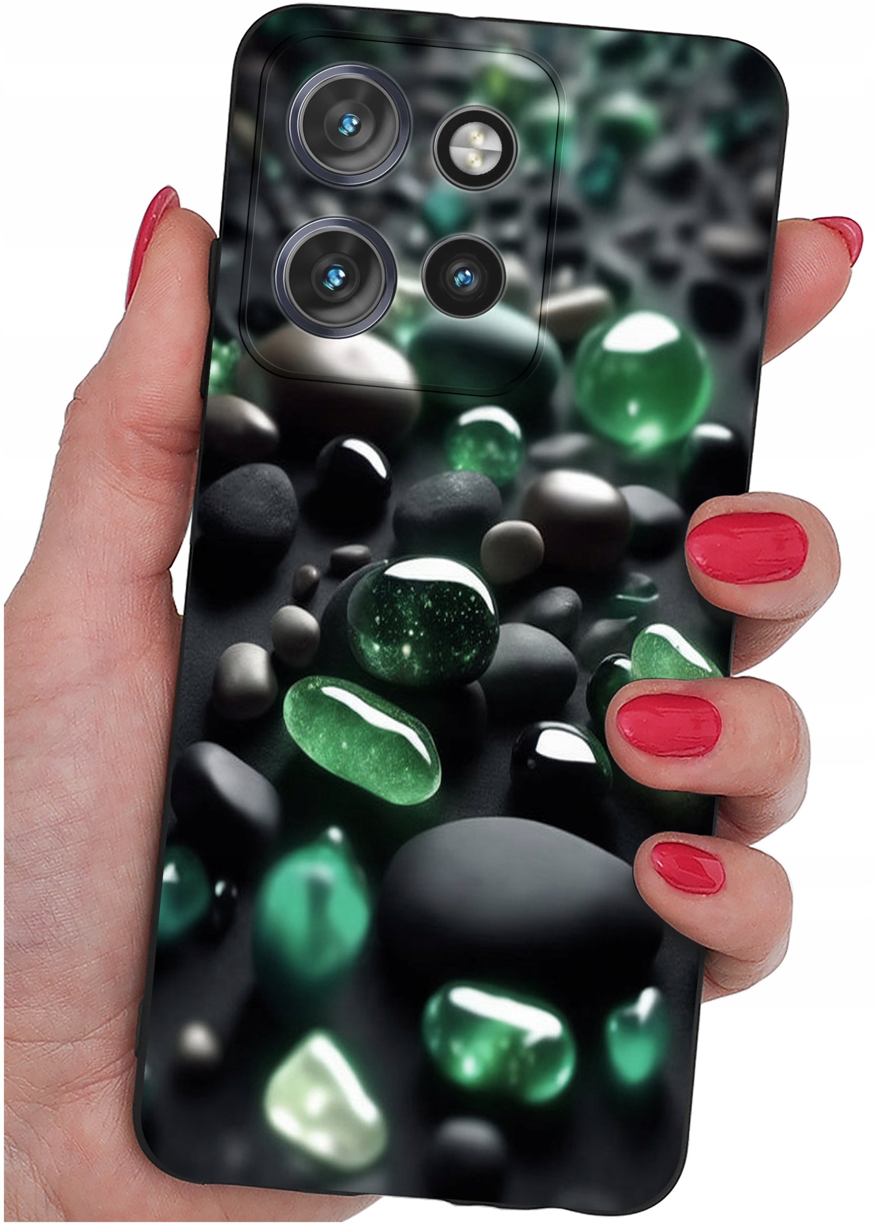 krainaGSM Etui do Motorola Moto EDGE 50 Neo wzory | SILIKONOWE MATT CASE + SZKŁO 9H