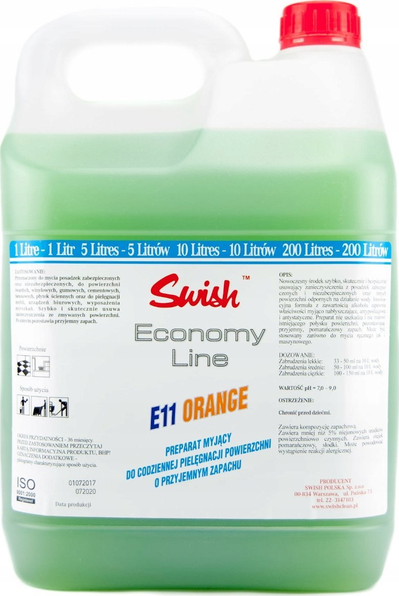 Swish E11 5L - E11 ORANGE 5L preparat do codziennej pielęgnacji powierzchni