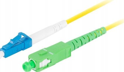 Lanberg Patchcord światłowodowy Lanberg SM LC/UPC-SC/APC SIMPLEX 3.0MM LSZH G657A1 1m żółty