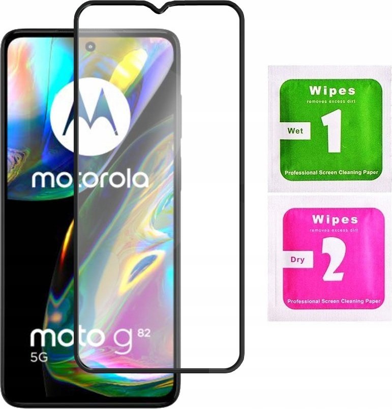 OEM 5D Full Glue Ceramic Glass - do Motorola G52 / G71s / G72 / G82 czarny