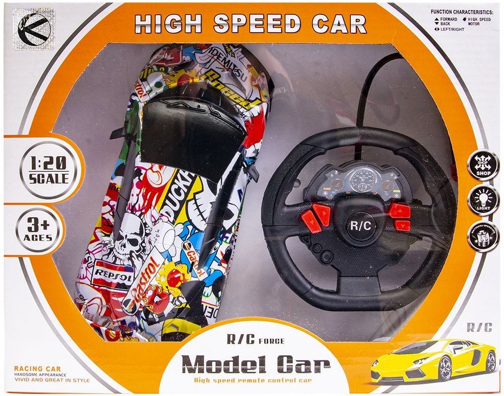 Samochód sportowy ze światłami zdalnie sterowany