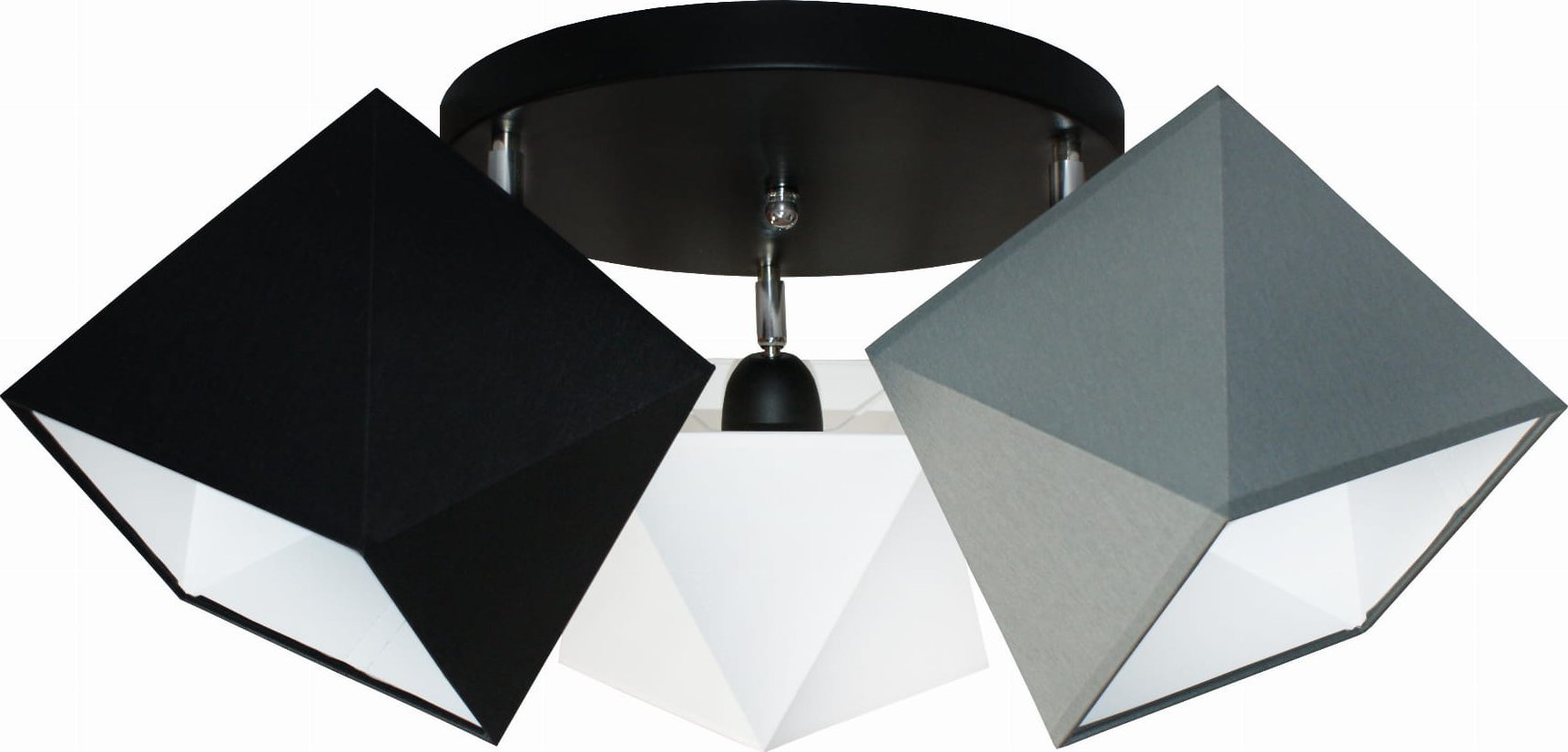 Lampa sufitowa Solar Plafon z abażurami DIAMENT 3 płomienny