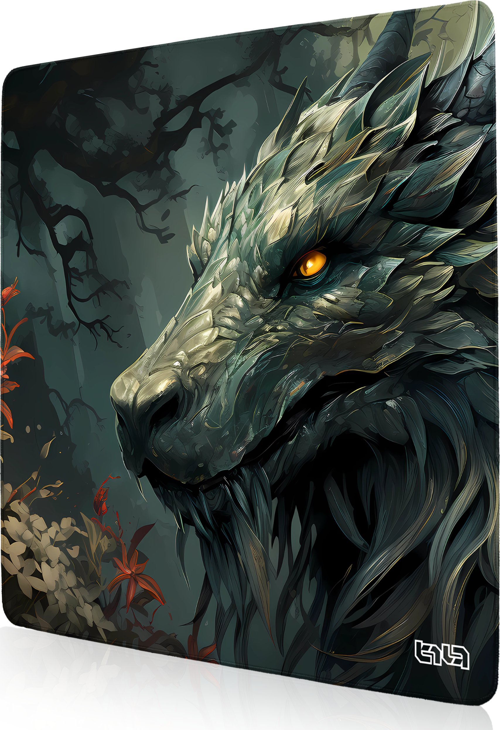 Podkładka Tilt PODKŁADKA POD MYSZKĘ XXL Leśny Smok 50x50 TILT Na biurko Duża Wodoodporna