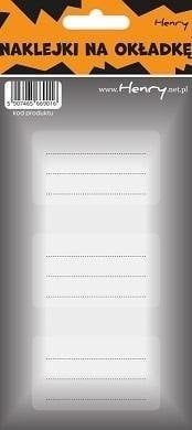 HENRY Naklejki na zeszyty - Czarno-białe (12szt)