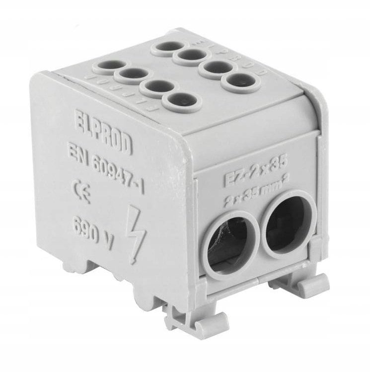 Simet Blok rozdzielczy 1-torowy (2x35mm 2x35mm) LZ1*35/35 montaż na TS 35, szary 84169002