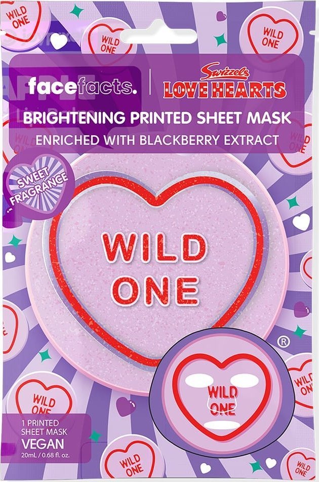 FACE FACTS Maska w płachcie Swizzels Love Hearts Wild One 20 ml