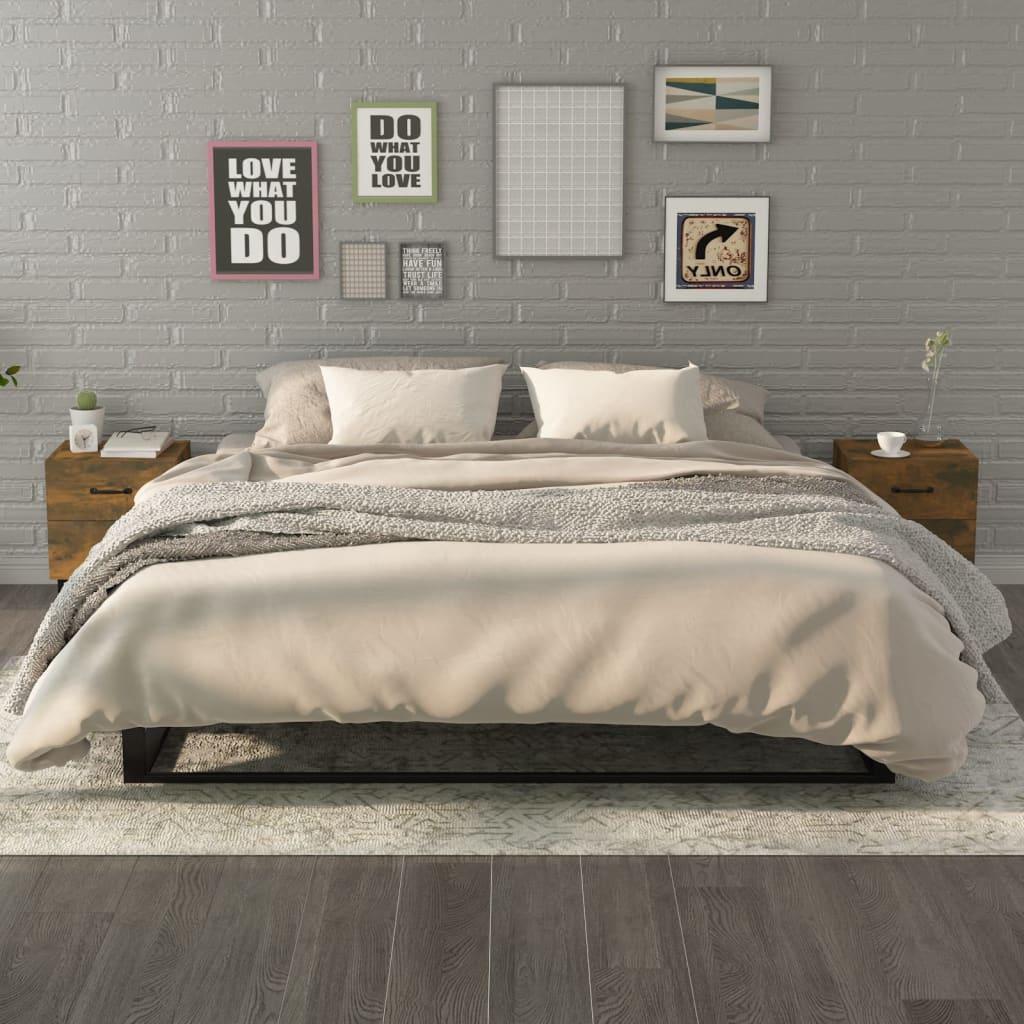 vidaXL vidaXL Szafki nocne, 2 szt., przydymiony dąb, 40x35x47,5 cm