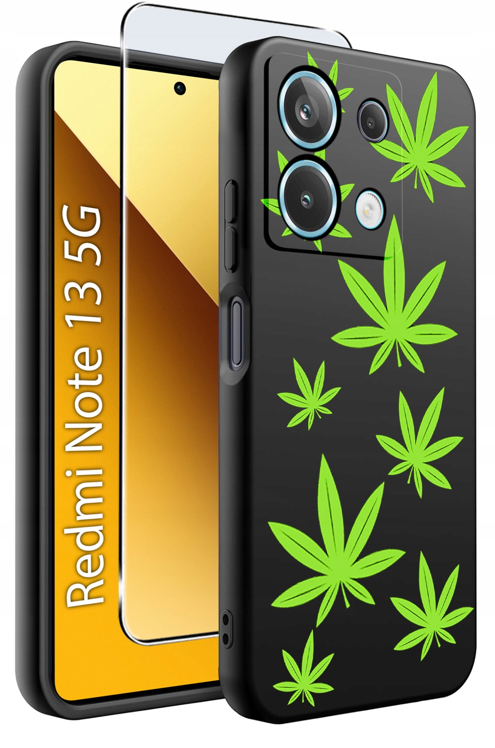 ETUI do Xiaomi Redmi Note 13 5G WZORY |SILIKONOWE MATT CASE +SZKŁO 9H