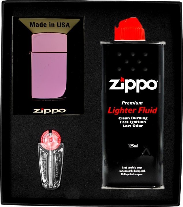 Zestaw ZIPPO Zapalniczka ABBYS SLIM HIGH POLISH Prezentowy No1