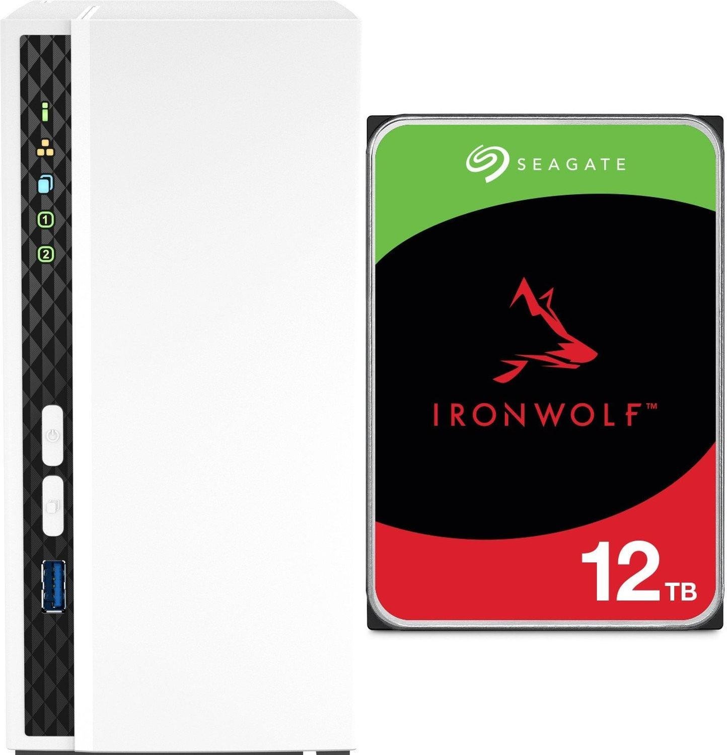 Serwer plików Qnap TS-233 + Seagate IronWolf 12TB (ST12000VN0008)
