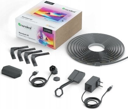 Taśma LED Nanoleaf Nanoleaf 4D TV Screen Mirror Lightstrips Starter Kit - system inteligentnego podświetlenia ekranu TV do 85'' (kamera, 5.2m taśmy LE