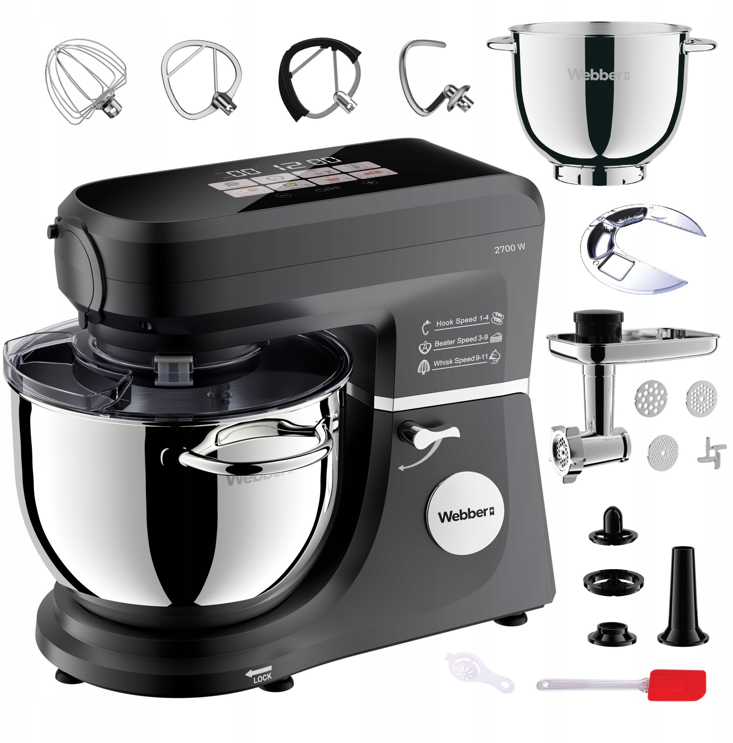 Robot kuchenny planetarny Webber SM17 2700W misa 7L mikser wielofunkcyjny