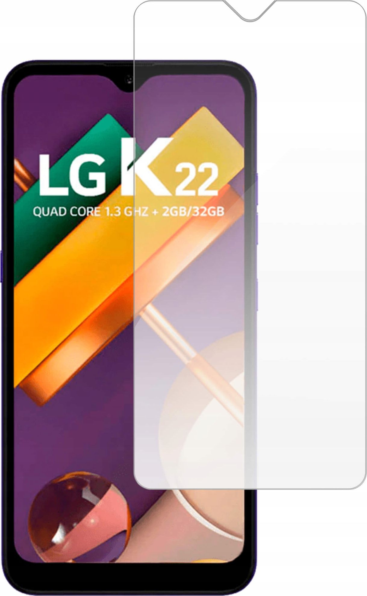 etumi Szkło Hartowane 9H Do Lg K22 Szybka Na Ekran Szkiełko Ochronne Na Ekran Twarde Płaskie Przód / Ochrona Matrycy Telefonu Glas0240