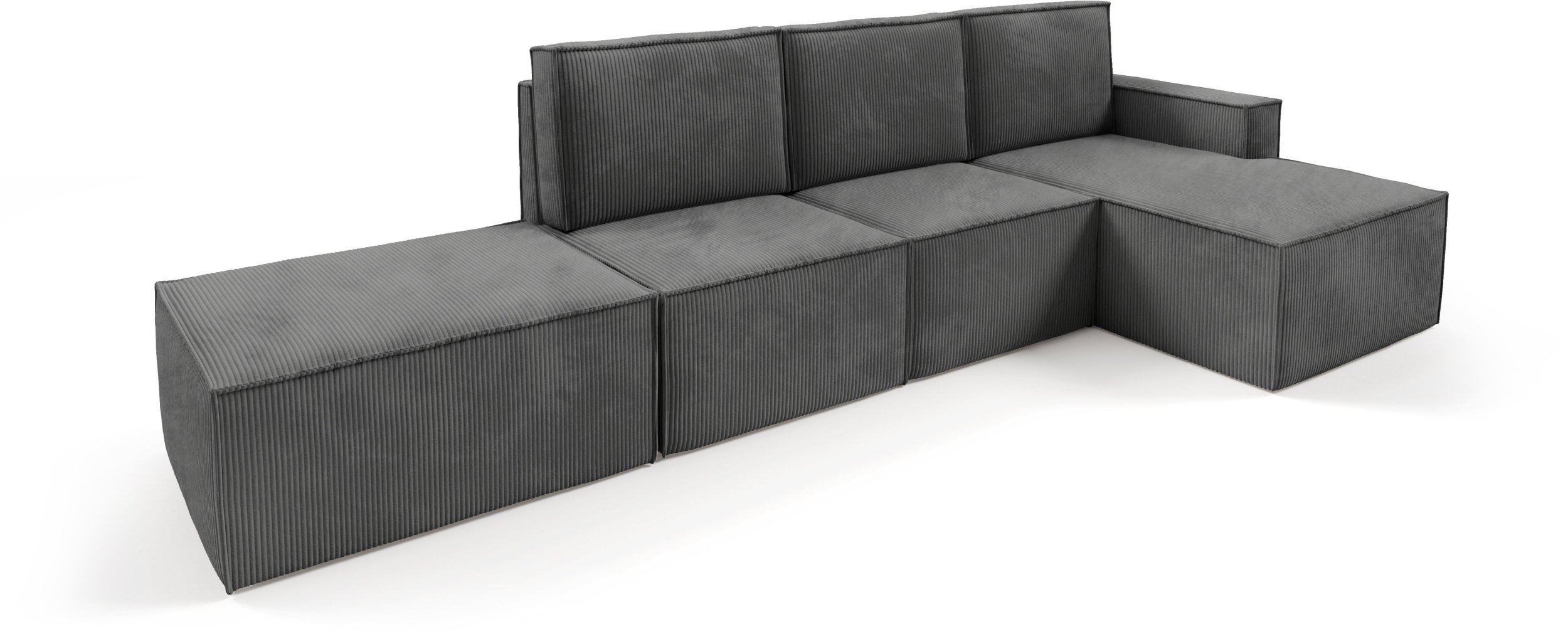 Narożnik PORTO + PUFA Modułowy Sztruks poso 115