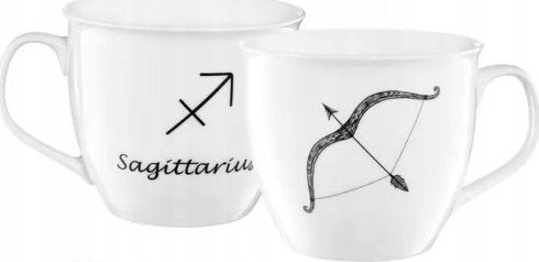 Dajar Kubek zodiak strzelec porcelanowy biały 550 ml