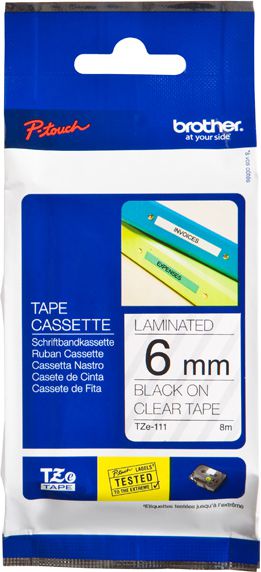 Brother taśma TZ-111 (black on clear)
