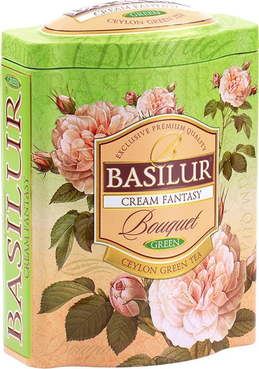 Basilur Basilur CREAM FANTASY herbata zielona truskawka śmietanka - liściasta w puszce 100 g