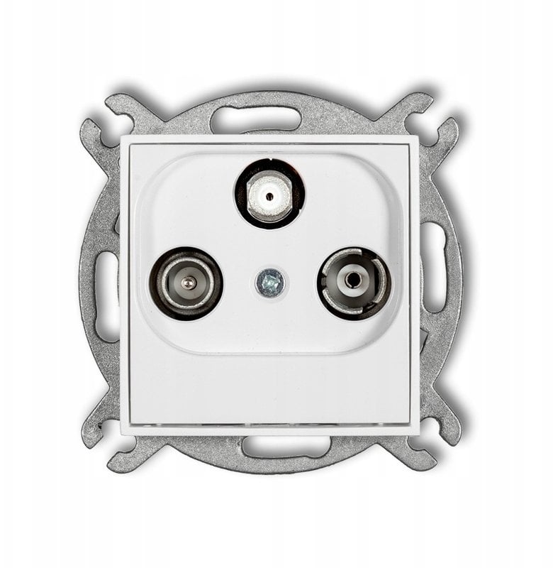 ICON Mechanizm gniazda abonenckiego RTV-SAT końcowego 1,5dB biały IGS