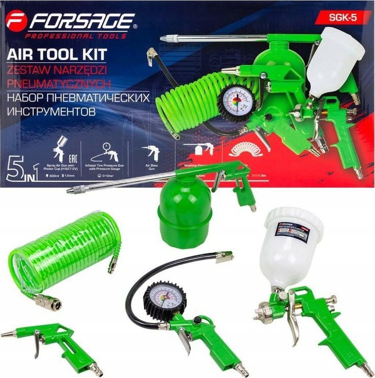 Zestaw narzędzi Forsage Zestaw narzędzi pneumatycznych - 5el.