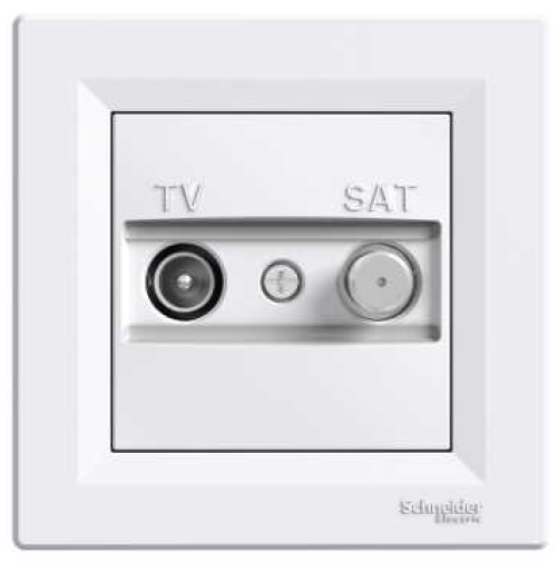 Schneider Electric Gniazdo antenowe TV-SAT przelotowe 4dB białe - EPH3400221