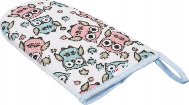 Akuku Akuku Myjka rękawica frotte Sowy mix