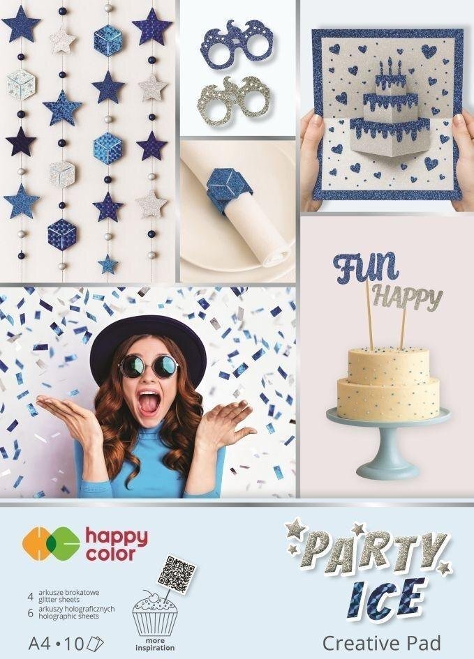 GDD Blok holograficzny+brokat 10ark Party Ice HAPPY