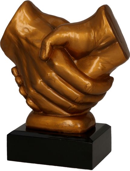 Tryumf Figurka odlewana - uścisk dłoni (RFST2089/G)