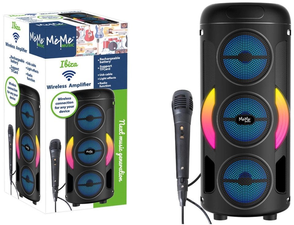 MEME GŁOŚNIK BEZPRZEWODOWY Z MIKROFONEM I ŚWIATŁEM LED (IBIZA)