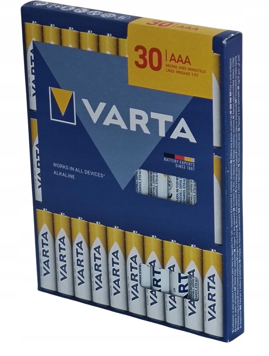 Bateria alkaliczna Varta AAA (R3) 30 szt.