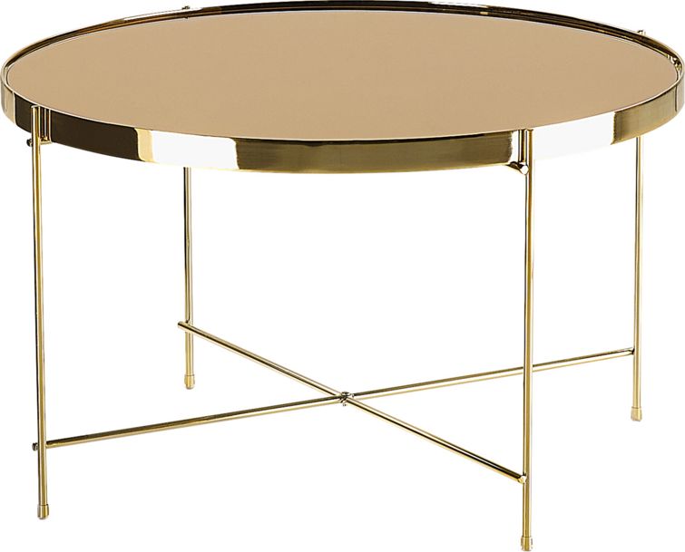 Beliani Stolik kawowy złoty LUCEA