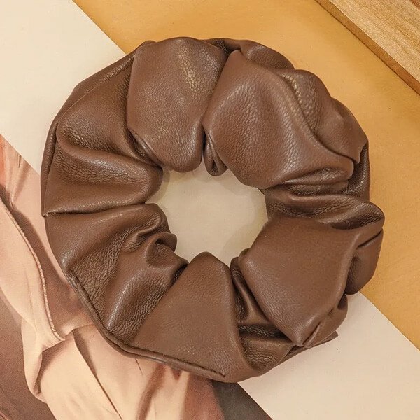 Gumka LEATHER do włosów YEYE Brązowy