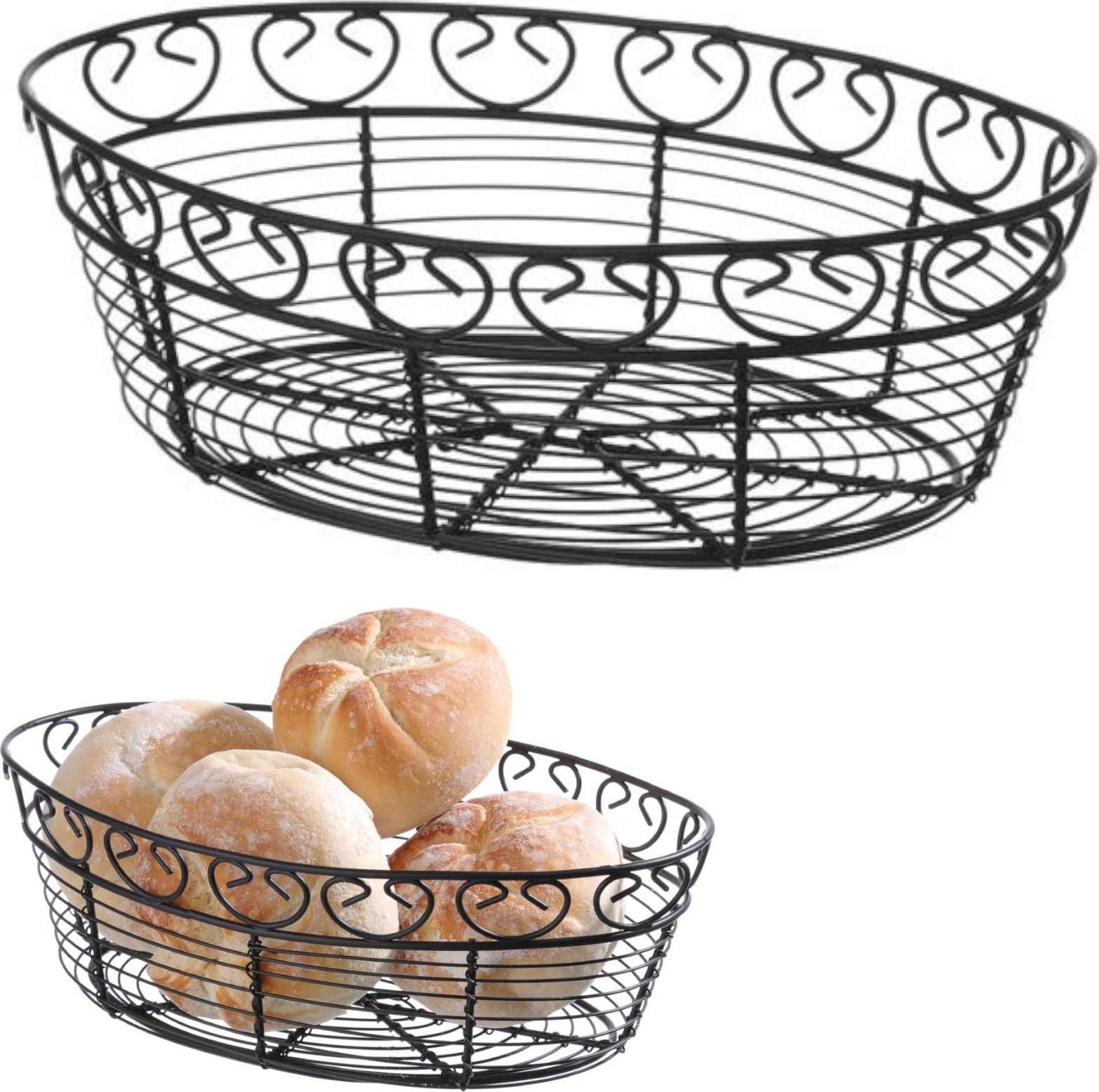 Hendi Koszyk druciany do serwowania podawania pieczywa owalny dekoracyjny - Hendi 425879 Koszyk druciany do serwowania podawania pieczywa owalny dekor
