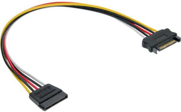 InLine SATA - SATA, 0.5m, Czarny (29651B)