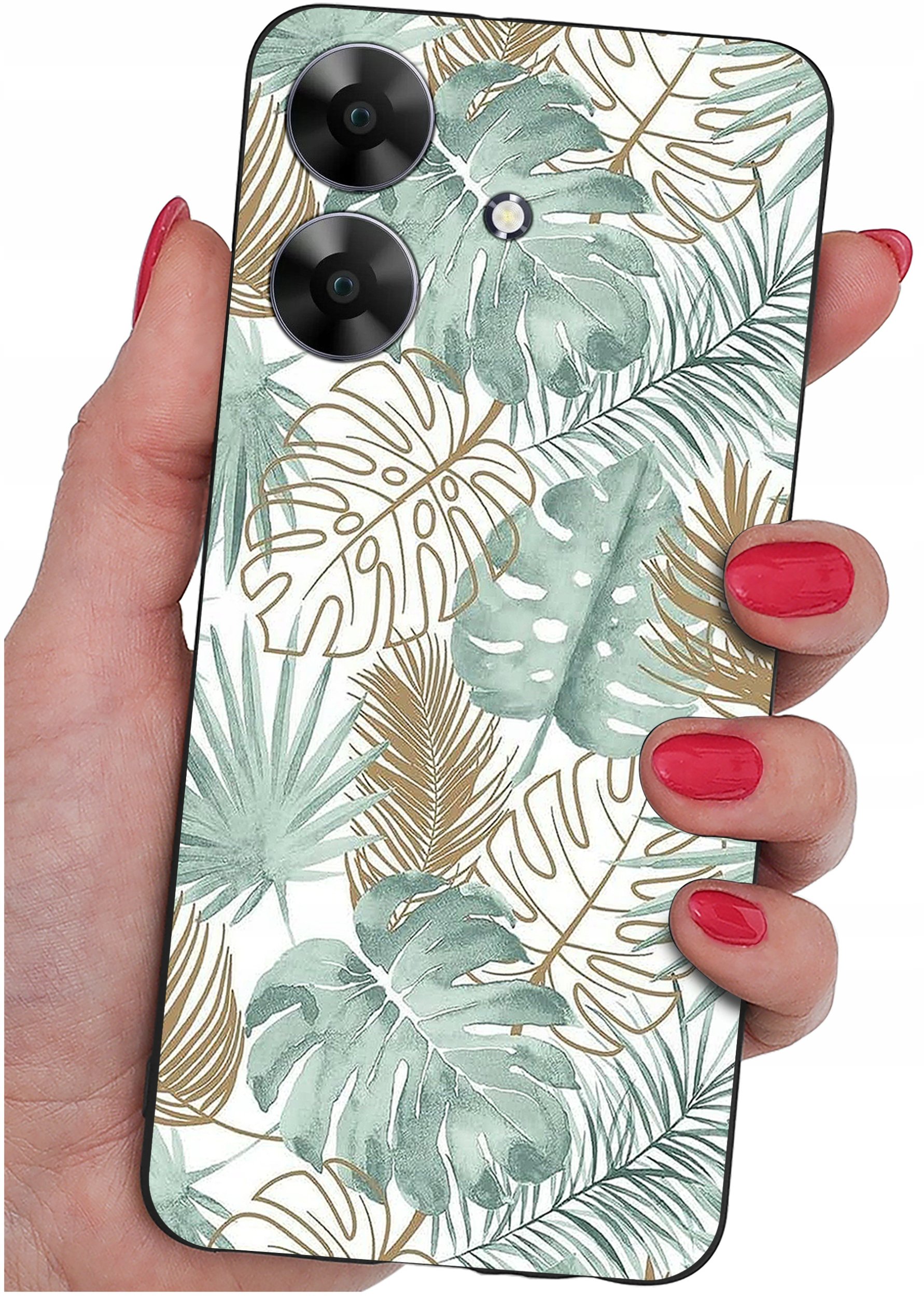 ETUI do Realme Note 60 CASE WZORY | SILIKONOWE MATT CASE + SZKŁO 9H