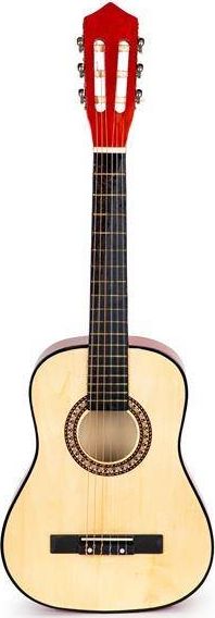 Ecotoys Gitara dla dzieci duża drewniana 6 strun ECOTOYS