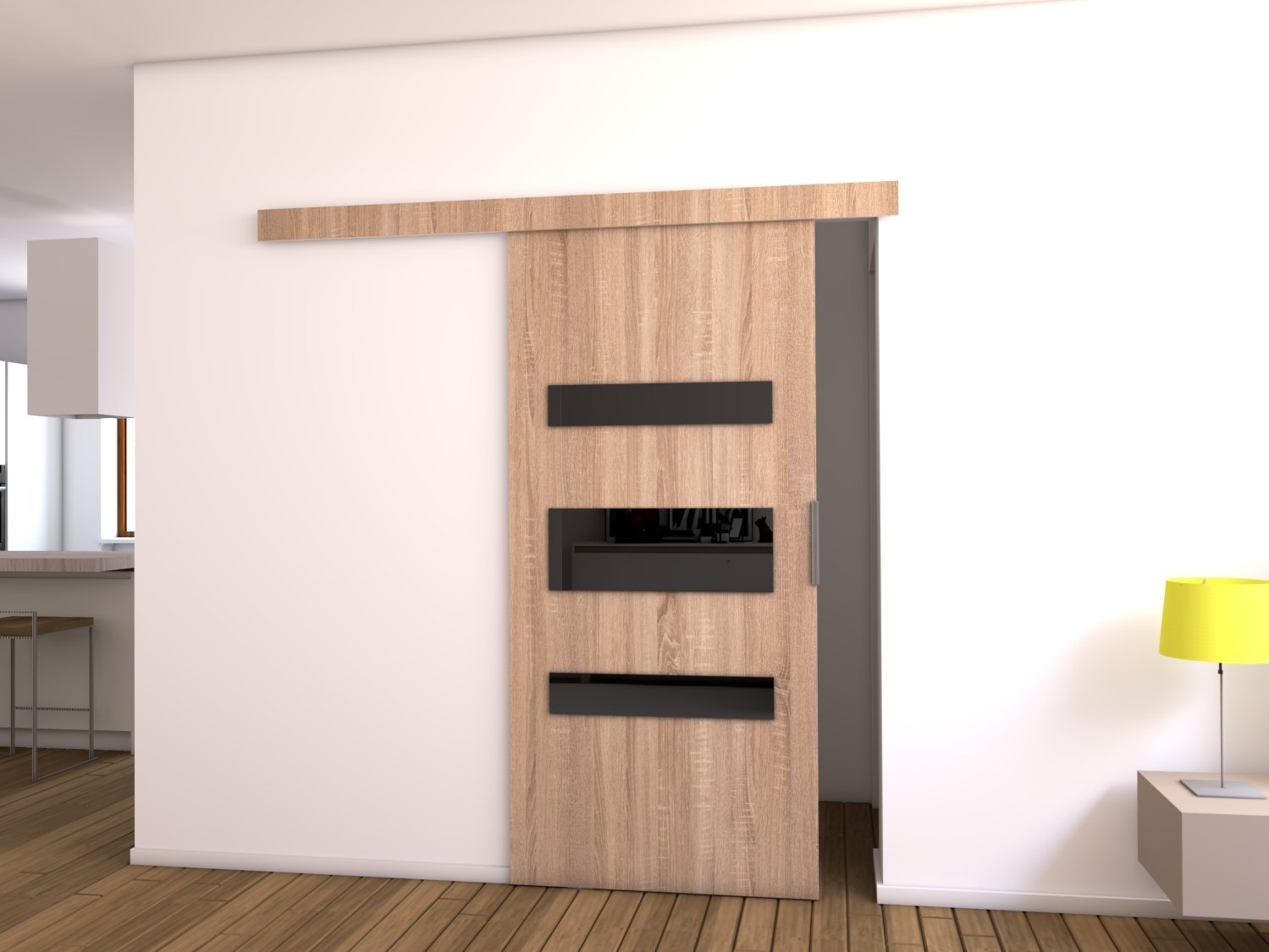 Drzwi Przesuwne Drzwi przesuwne D90 96x205 Sonoma