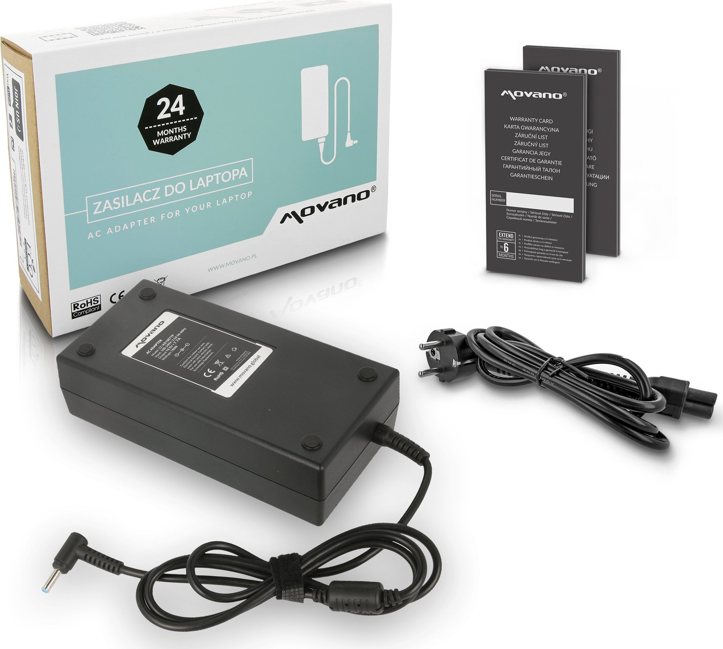 Zasilacz do laptopa Movano Ładowarka do Asus 19.5v 7.7a 150W 4.5x3.0mm pin