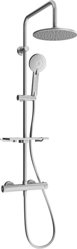 Zestaw prysznicowy Mexen Mexen KT40 zestaw prysznicowy natynkowy z deszczownicą i baterią termostatyczną, grafit - 771504093-66