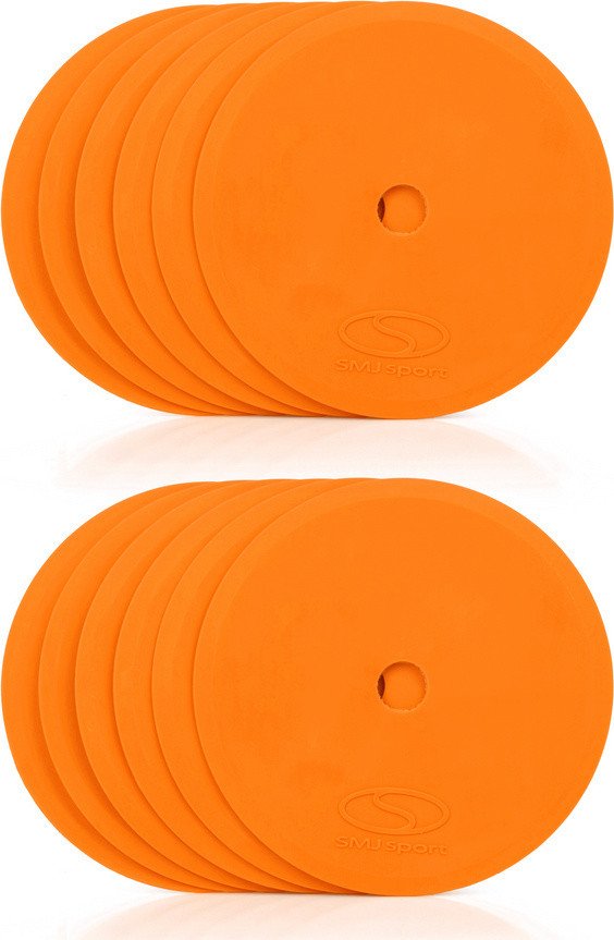 Płaskie znaczniki pola - okrągłe 15 cm - 12x pomarańczowy SMJ sport ZPO-O