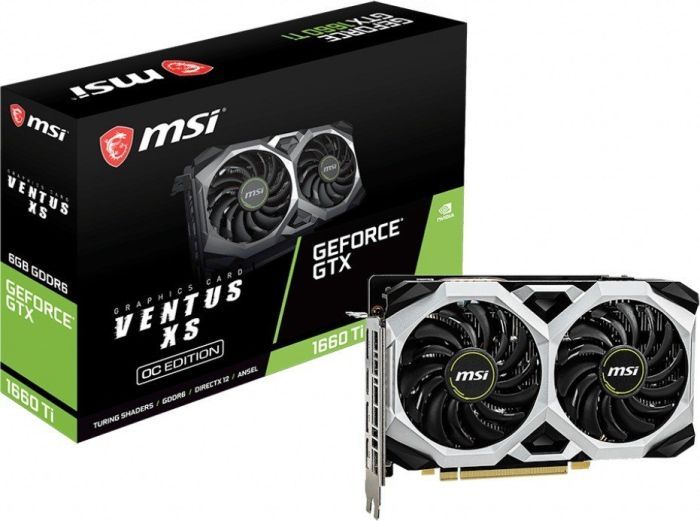 Karta graficzna MSI GeForce GTX 1660 Ti Ventus XS OC 6GB GDDR6 (GTX 1660 Ti VENTUS XS 6G OC)