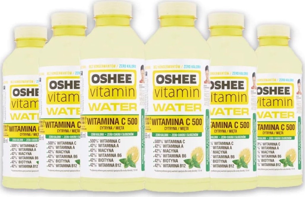 Oshee Oshee Vitamin Water Napój niegazowany cytryna-mięta 555 ml x 6 sztuk